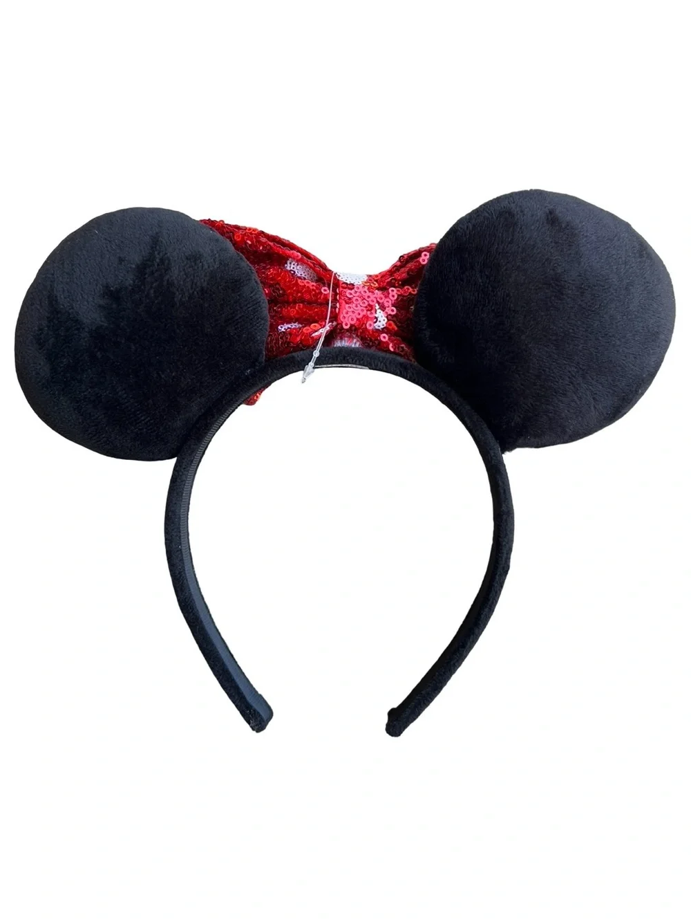 DISNEY Mickey Minnie Mouse Ears Headband Sequins Rhinestones Adult Classic Bow